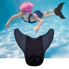 Mermaid Swim Fin for Kids Adults, Adjustable Mermaid Design Swim Diving Monofin Flipper Fins, Flipper Diving Fins Swimming Training Fins Water Sport Windsurfing Equipment