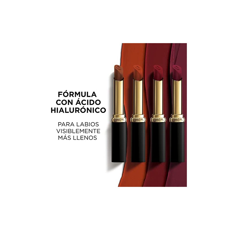 L'Oréal Paris Labial en Barra Mate con Ácido Hialurónico, Color