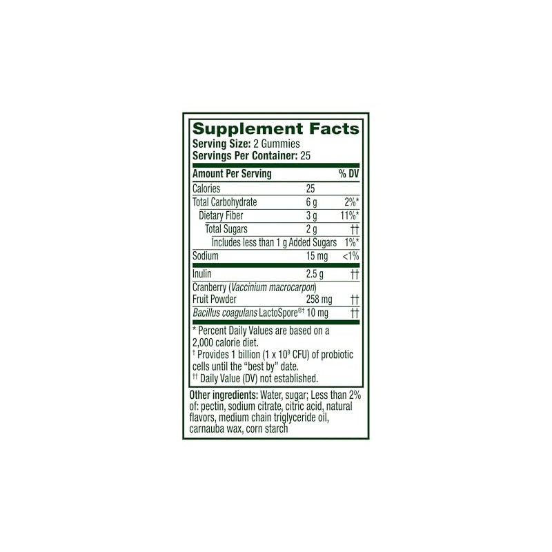 Align Women's Prebiotic + Probiotic Supplement Gummies, with Cranberry for