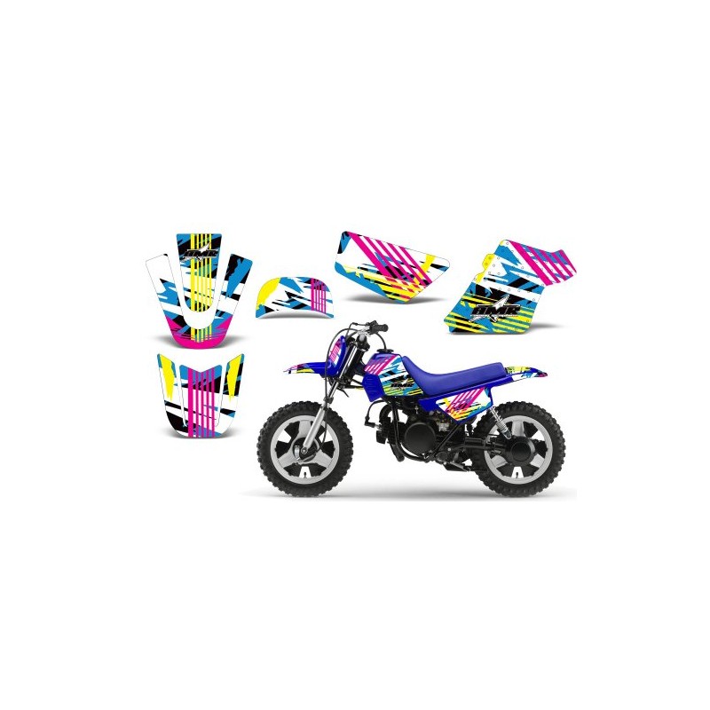 Flashback-AMRRACING MX Graphics decal kit fits Yamaha PW50 All years-Flashback