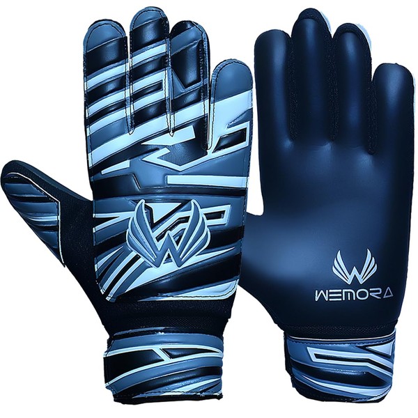 WEMORA Soccer Goalie Gloves with 5MM Strong Grip Palm Breathable
