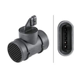 HELLA 8ET 358 095-341 Air Mass Sensor - Pipe-neck - without gasket / seal