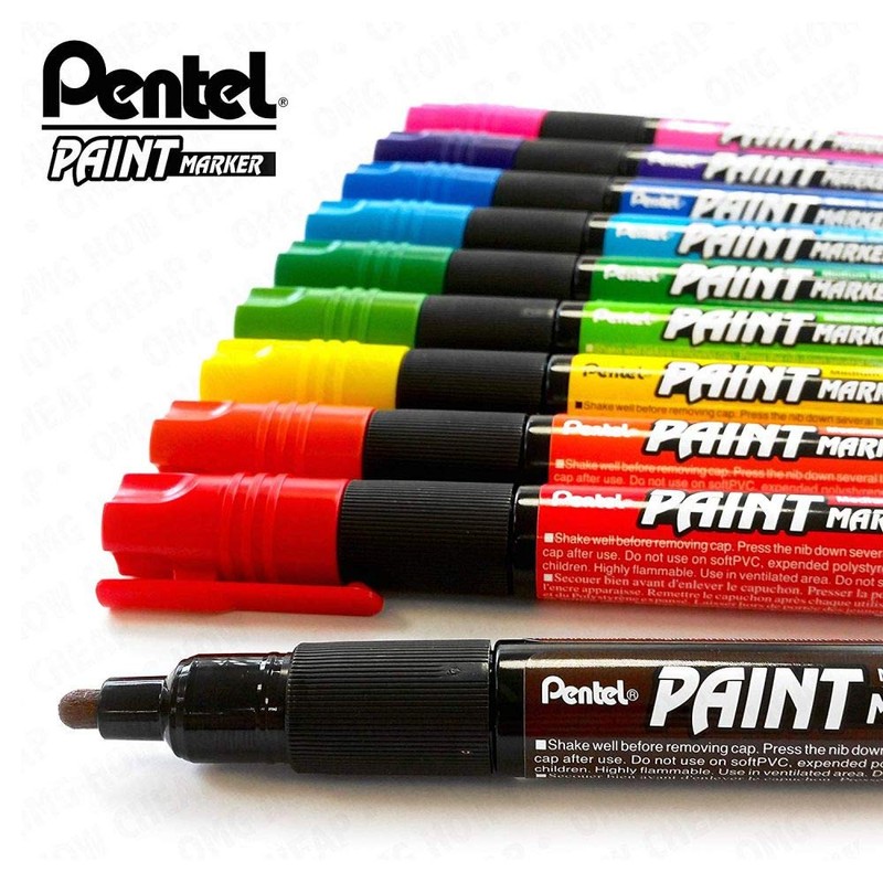 Pentel MMP20 Marcador permanente, dorado, 4 mm