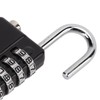 Gym Bag Locker Padlock 4 Digit Combination Zinc Alloy Black