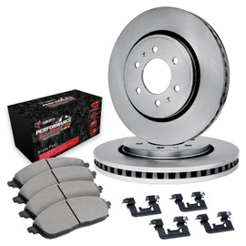 R1 Concepts Front Brakes and Rotors| Hardware Included| Front Off-Road/Tow Brake Pads and Rotors Kit| Fits 2003-2009 Toyota 4Runner; 2007-2014 Toyota FJ; 2005-2023 Toyota Tacoma