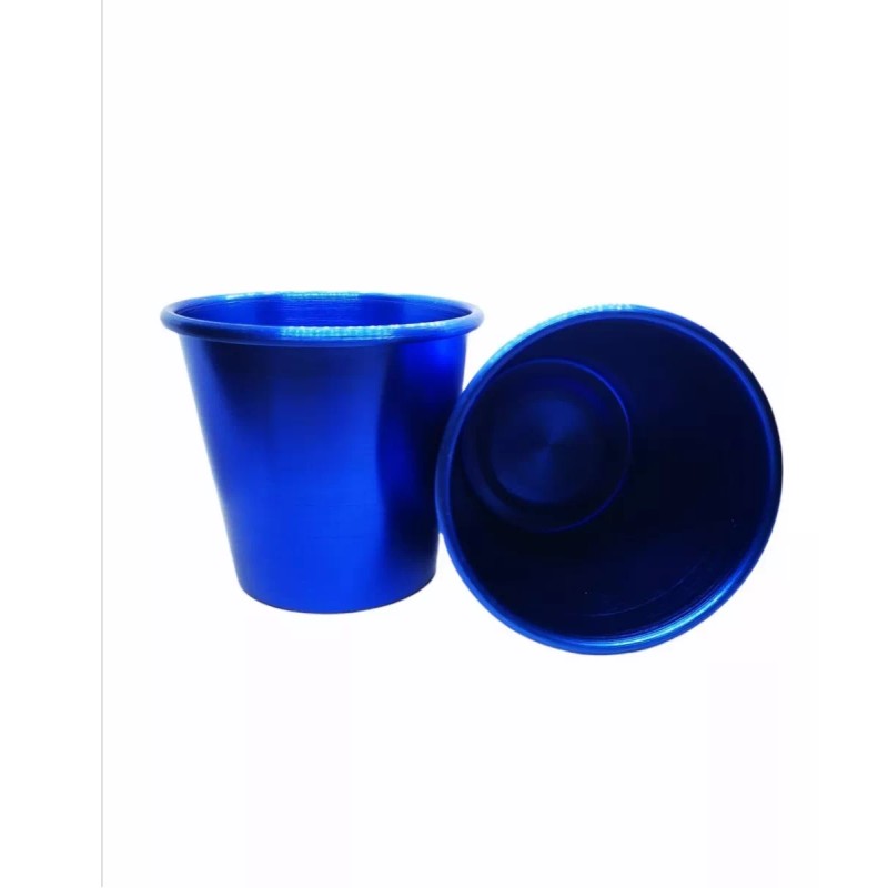 Ligma Vaso D Aluminio Elegant Anodizado 6pza Grueso, Colores 350ml