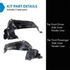 TRQ TRQ Front Inner Fender Liner Set Compatible with 2005-2007