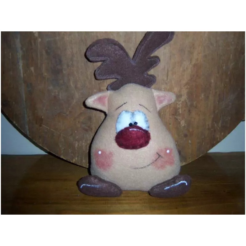 Artist PATTERN~ PRIMITIVE CHRISTMAS REINDEER WREATH HANGER DECOR PATTERN