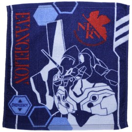 Marushin 4885002300 Evangelion Hand Towel, Handkerchief, 2-Piece Set, 13.4 x 13.8 inches (34 x 35 cm), Eva 01, 100% Cotton