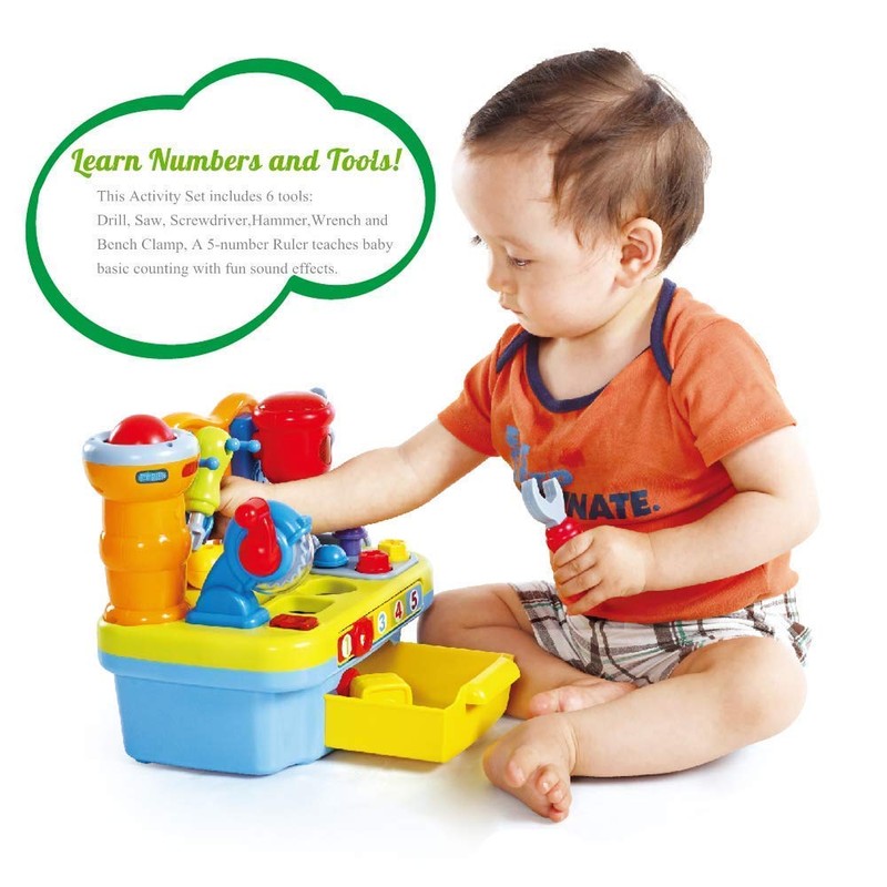 Yiosion Musical Workbench Toy for One Year Old Toddler Boys,