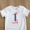 Infant Baby Girl Shorts Outfit Set 4th of July Romper