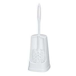 WENKO 19607100 Portascopino per WC Simple bianco, Materiale plastico, 12 x 40.5 x 12 cm, Bianco