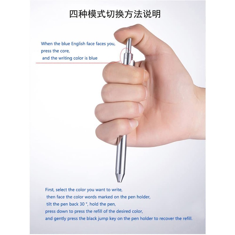New Technology Gravity Sensor 4-in-1 Multicolour Ballpoint Pen Metal Multifunction