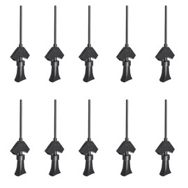 SMD IC Test Hook Clip, Mini Test Hook, Probe Clip, Test Hook Clip Electronic for Logic Analyzer, Electronic Testing (Black), Pack of 10