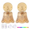 Shenmoyl Vintage Battery Operated Wall Sconces Set of Two, Wireless