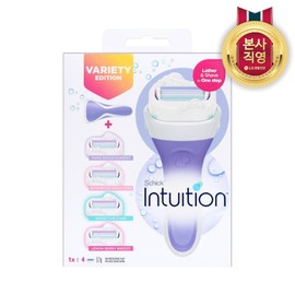 SCHICK Intuition Hair Removal Special Pack 1 handle + 4 blades (natural) / 쉬크 인튜이션 제모 기획팩 핸들1개+날4입(내추럴)