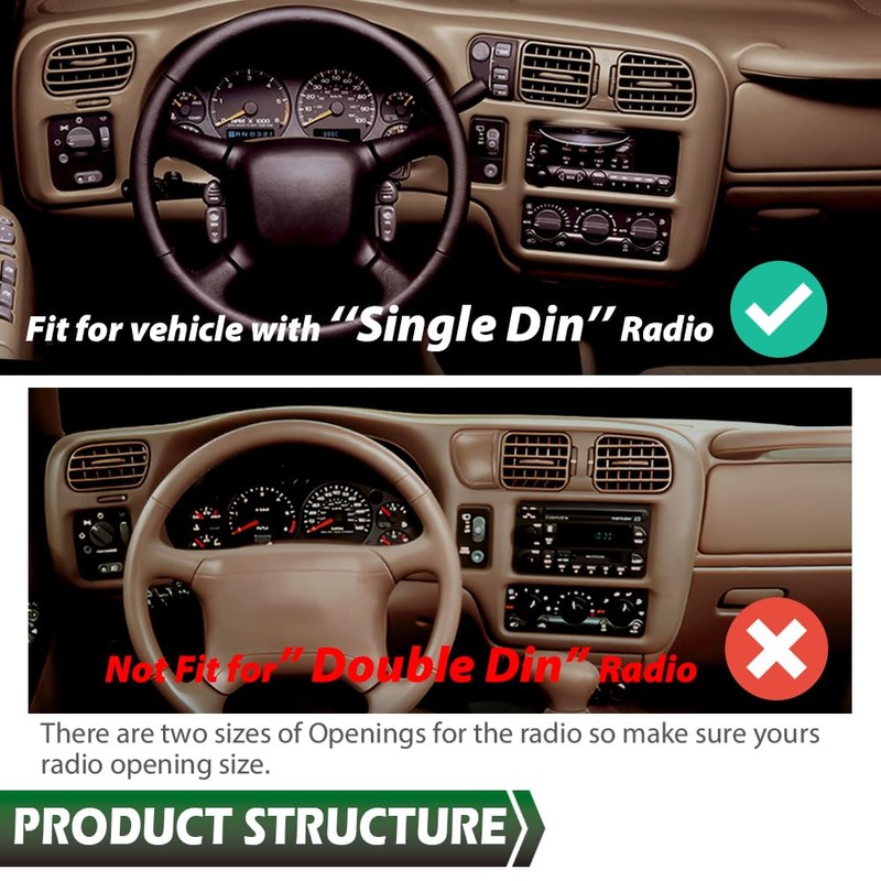 LQI Dashboard Trim Bezel, Compatible with Blazer Jimmy Sonoma S10