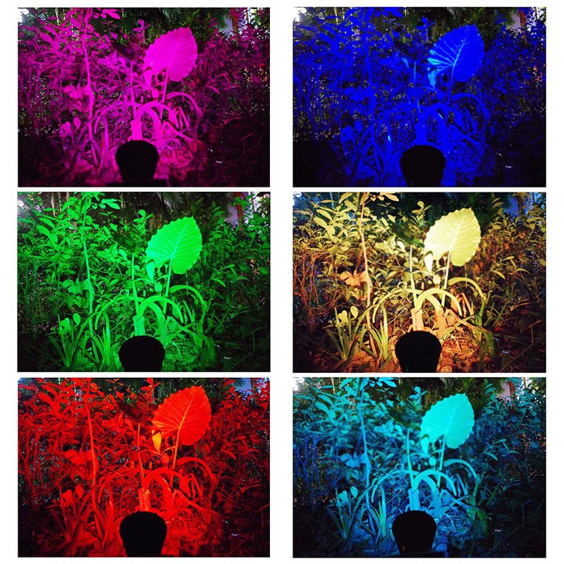 Ground Light Colorful ABS with Double Rotatable Joint Solar Spotlight