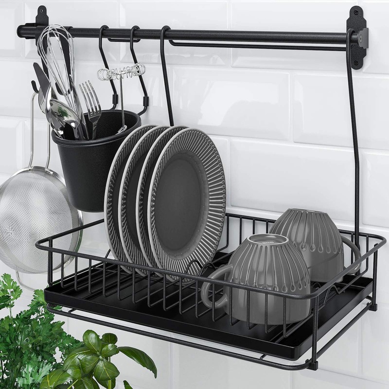 Ikea TSSP Dish Drainer, Black(Length: 29.8 cm Width: 38.5 cm