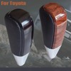 Kakulkomen Automatic Leather Wood Gear Shift Knob for Toyota Land
