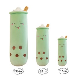 Rexinc Boba Plush 16-Inch Kawaii Plushies Bubble Tea Cute Squishy Pillow Cartoon Soft Stuffed Toy Gift for Girls Boys Kids