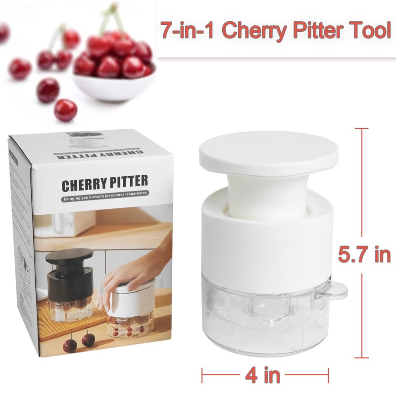 Cherry Pitter Multiple, Quick Release Multi Cherries Stoner Pitter 7-in-1,