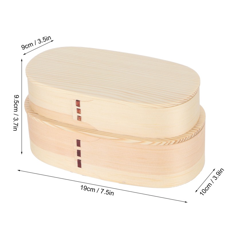 Lunch Box Set Japanese Style Wooden Food Storage Container for