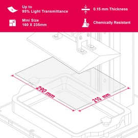 PHROZEN 3PCS ACF Film LCD Release Films, 3D Printer Replacement Parts Dual Surfaces Lower Release Force, Compatible with Most 3D Printer Series (A4 size, 210 x 290mm)