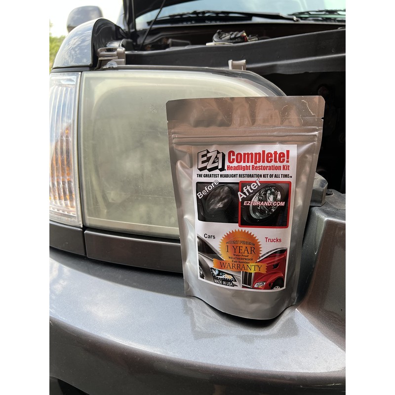 Plastic Headlight Lens Repair Cleaner Haze Remover Kit