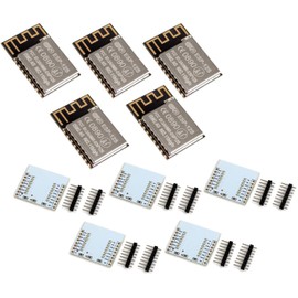TECNOULAB Pack of 5 ESP-12S ESP12S ESP8266 Serial WLAN Module (ESP-12 Upgrade) + Expansion Board