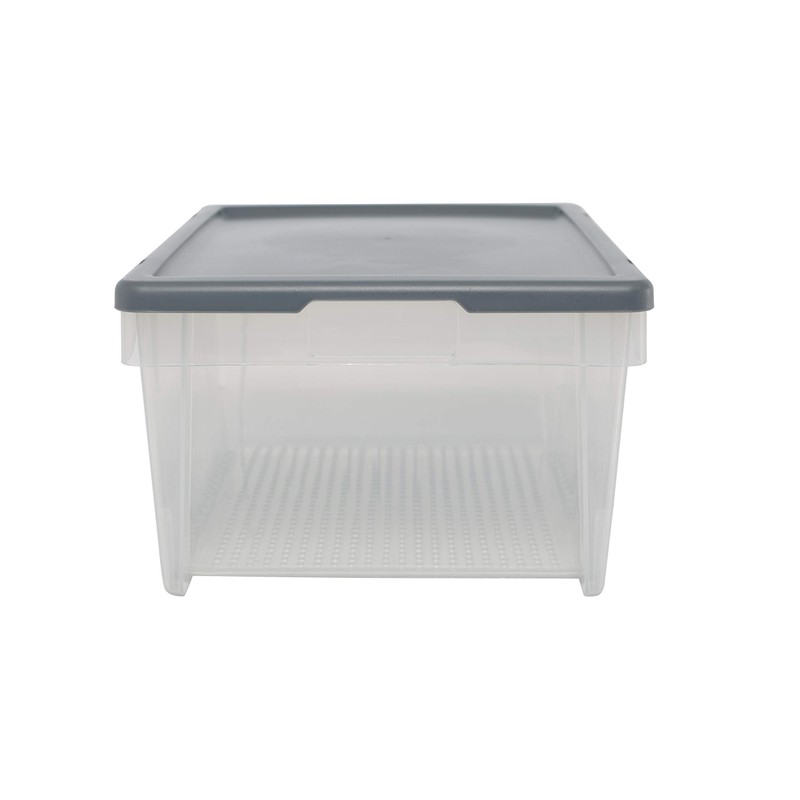 CleanPEAK Set of 2 Medium 5 Litre Plastic Stackable Storage