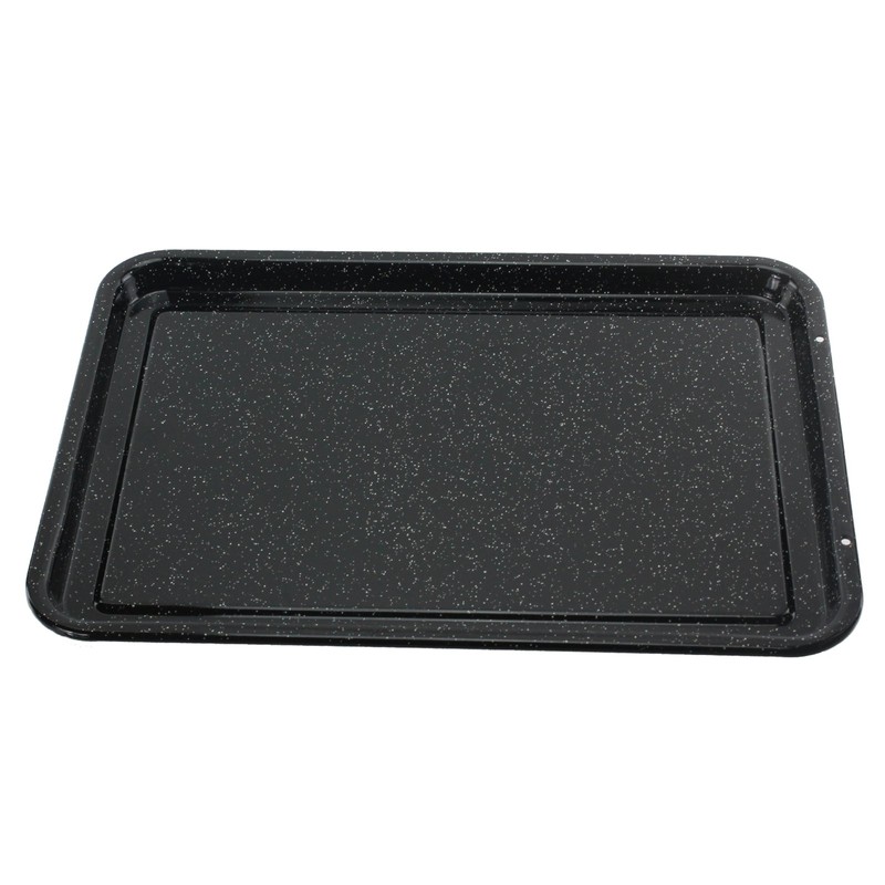 SPARES2GO Shallow Large Vitreous Enamel Raised Centre Oven Baking Tray