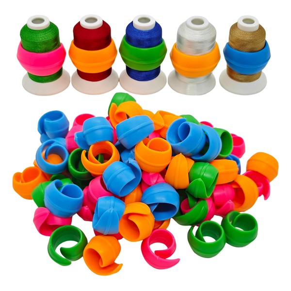 HYFTHOME 64pcs Thread Holders Advanced Set for Multiple spools- Thread