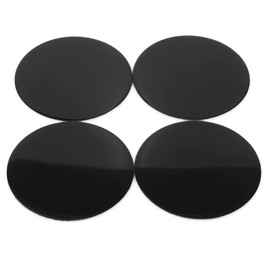 RhinoTuning 4 PCS Wheel Center Cap Stickers Aluminium 50 mm / 1.79 in Black for Wheel Hub Centre Covers Hub Covers