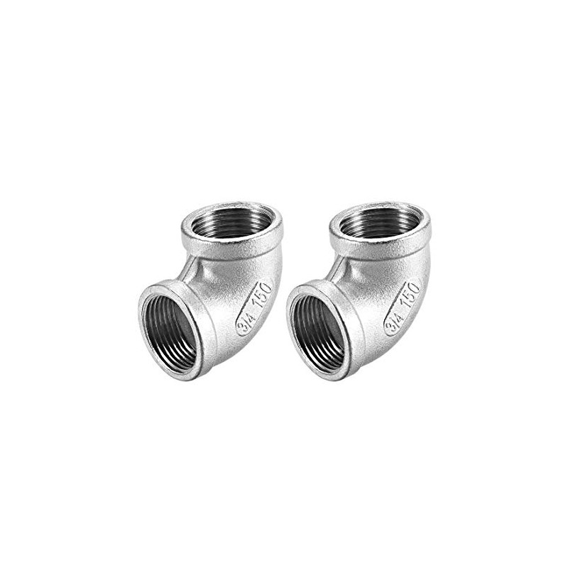 sourcing map Stainless Steel 304 Cast Pipe Fitting 90 Degree
