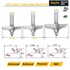 Akylin 3Pcs Ogee Table Edge Router Bit Set,1/2 Inch Shank,Cutting