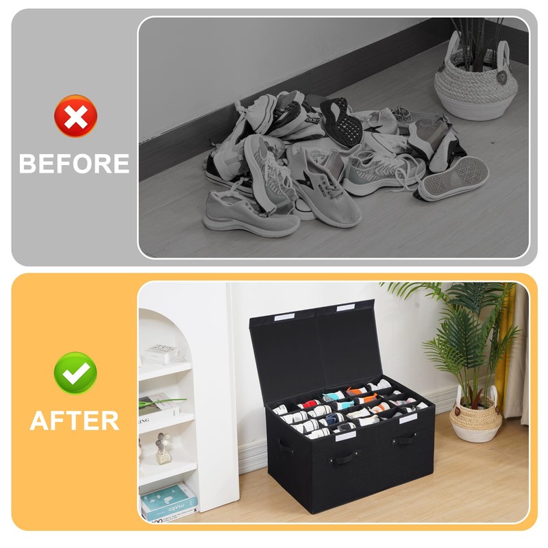FBBABB Large Shoe Organizer for Closet Fits 20 Pairs, Shoe