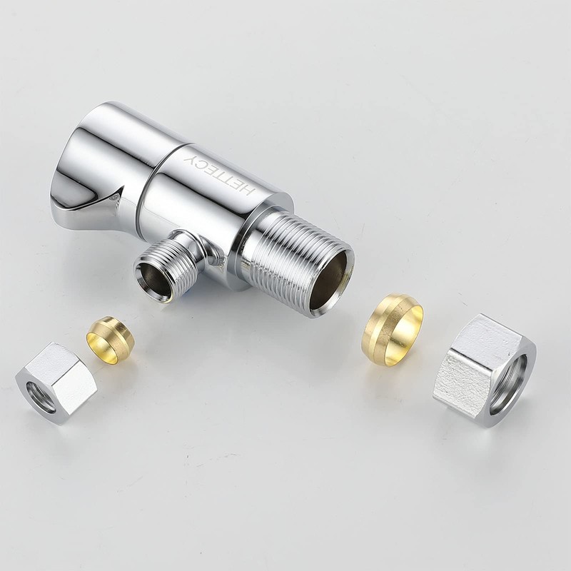Angle Stop Valve 1/2" Nominal (5/8'' OD) Comp x 3/8''