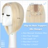 Yekartary Hair Toppers No Bangs Women Topper with Front Lace