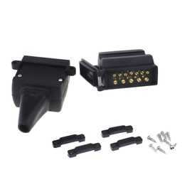 12 Pin Flat Trailer Light Male Female Plug Socket Connectors Truck Light