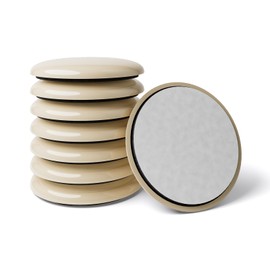 8 Pack Furniture Sliders for Carpet and Hardwood, Heavy Duty Self Adhesive Pads, 2 Inch Round Moving Discs for Sofa, Chair, Table Protect Floors and Reduce Noise