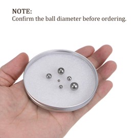 Kozelo 300pcs Precision Ball [1/4" 7/32" 3/16" 5/32" 1/8" 3/32" 6 Size Carbon Steel Ball for Use with Bearings and Valves