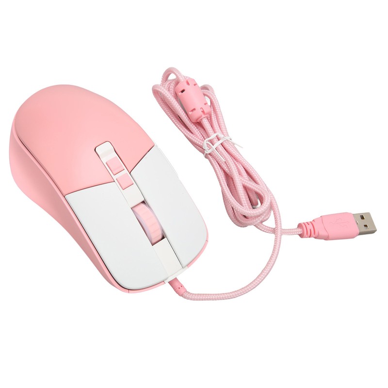 Wired Mouse Ergonomic Streamlined Cool RGB Optical Sensor Gaming Mechanical