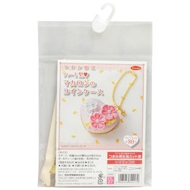 Panami つまみ細工 ハート型マカロンコインケース フェアリーピンク 製作キット CO-27