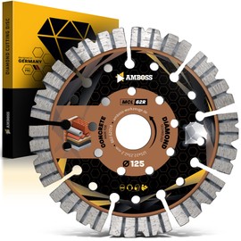 Anvil Diamond Cutting Disc Diameter 125 mm x 22.23 MCL 62R - Separating Concrete/Clinker/Granite/Natural Stone/Cement Pipes/Roof Tiles - Diamond Disc/Diamond Cutting Disc Angle Grinder