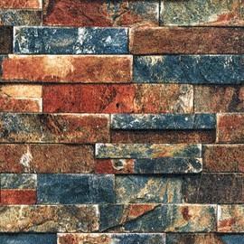 VEELIKE Brick Wallpaper Peel and Stick Retro Stone Wallpaper for Walls Backdrop Backsplash 15.7''x118'' Faux 3D Brick Wallpaper Removable Adhesive Brick Contact Paper for Bedroom Living Room Fireplace