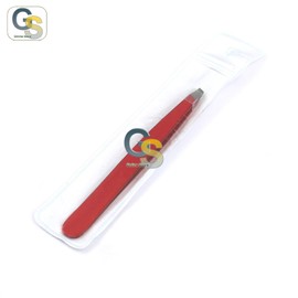 G.S PROFFESIONAL RED COLOR EYEBROW TWEEZER SLANTED HAIR BEAUTY WOMAN BEAUTY MAKEUP BEST QUALITY
