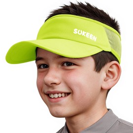 Sukeen - Sombrero deportivo ligero UPF50+ con visera para niños y niñas, Amarillo, Talla única