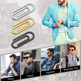 FaithHeart Black Money Clip for Men, Money Clip Paper Clip for Men, Money Clip for Father's Day, Valentine's Day