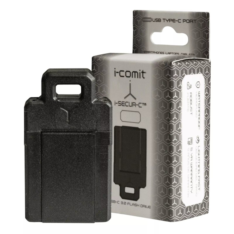 i-comit i-secur-c Waterproof & Capless Type-C Flash Drive with Data